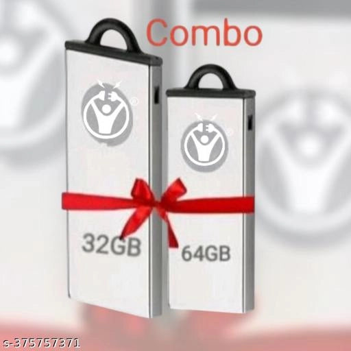 32 Gb With 64 Gb Pendrives (Silver, Set of 2)